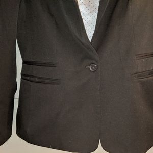 Express black blazer with Polk dot lining